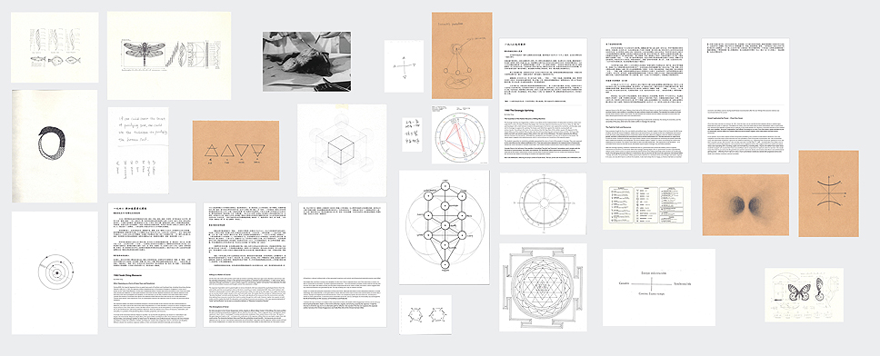 drawing & text collections 2 | pencil, ink, photocopies | size varied | 2014 | Yin-Ju Chen